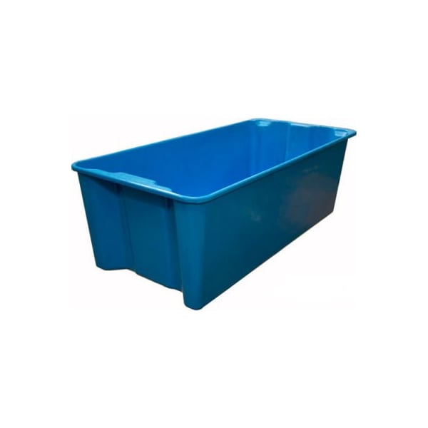 Mfg Tray Stack & Nest Storage Tote, 42-1/2 in L x 20 in W x 14-1/4 in H, Blue, Fiberglass 7800085268W - main